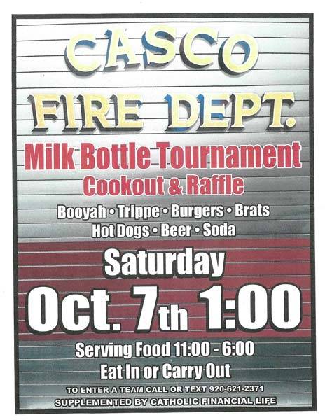 Casco Fire Department Milk Bottle Tournament