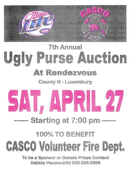 Ugly Purse Auction Saturday, April 27th